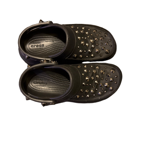 Women's Crocs Classic BAEBlack Studded Platform Mules & Clogs Size 8